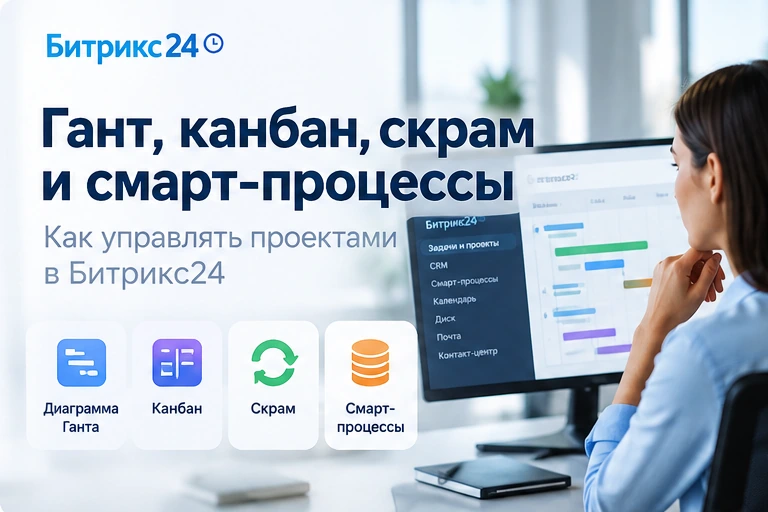 Гант, канбан, скрам и смарт-процессы: инструменты управления проектами в Битрикс24